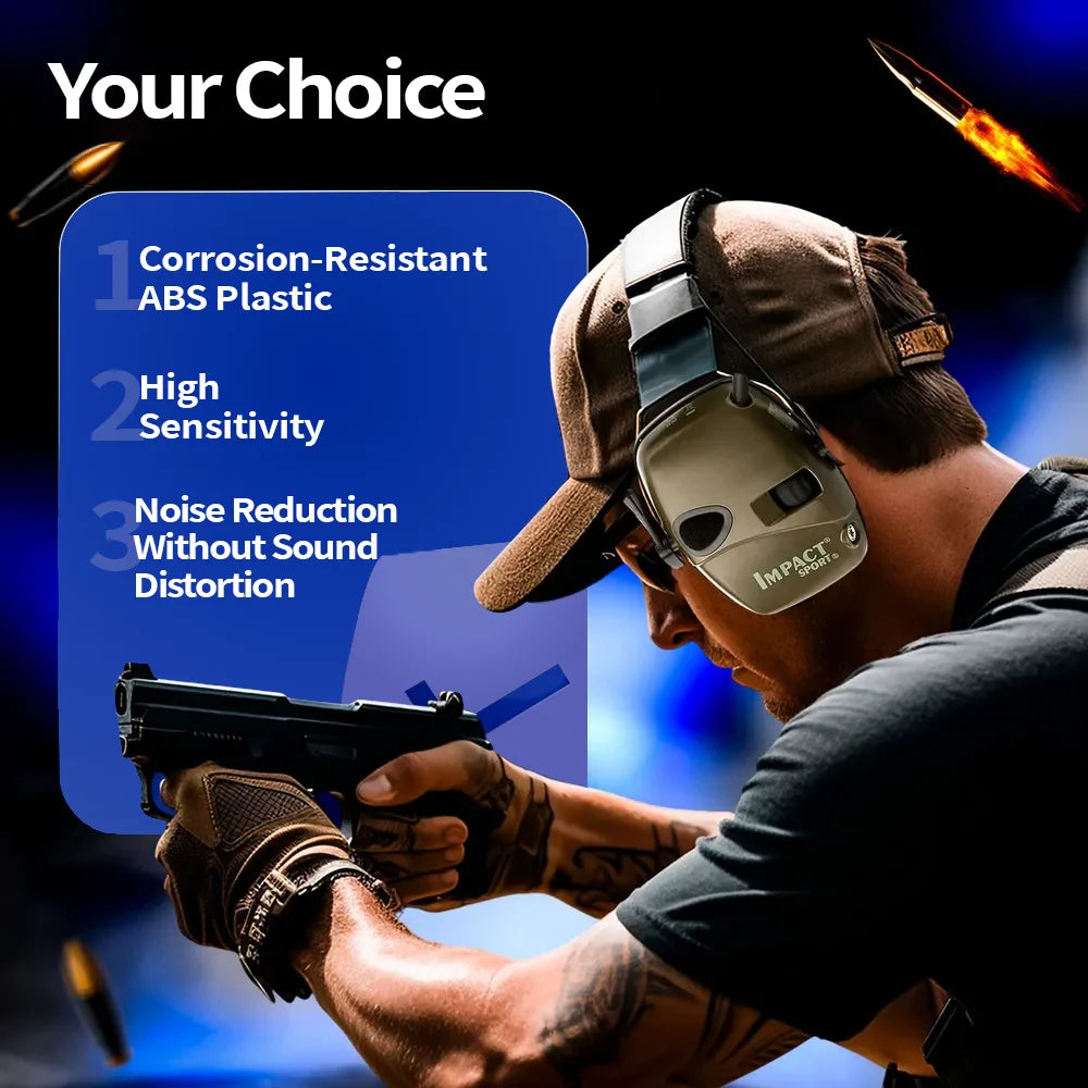 New Electronic Shooting Headset Headphones for Hearing Protection Ear Protect Noise Reduction Active Hunting Tactical Earmuff