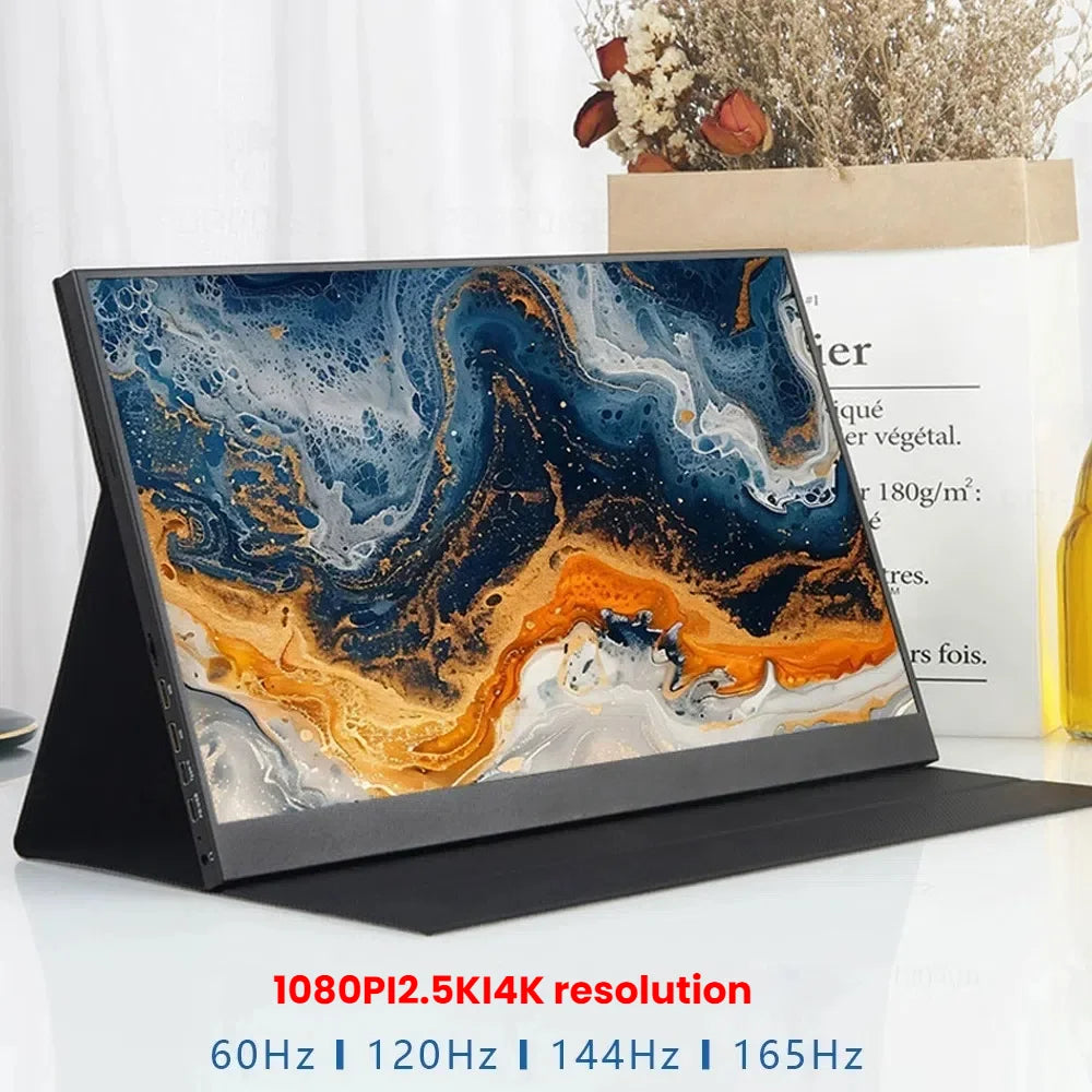 17.3" 4K Portable Monitor 144Hz, Dual HDMI for Computer Laptop/PS4/Mobile, HDR Gaming Screen with USB-C Power Supply