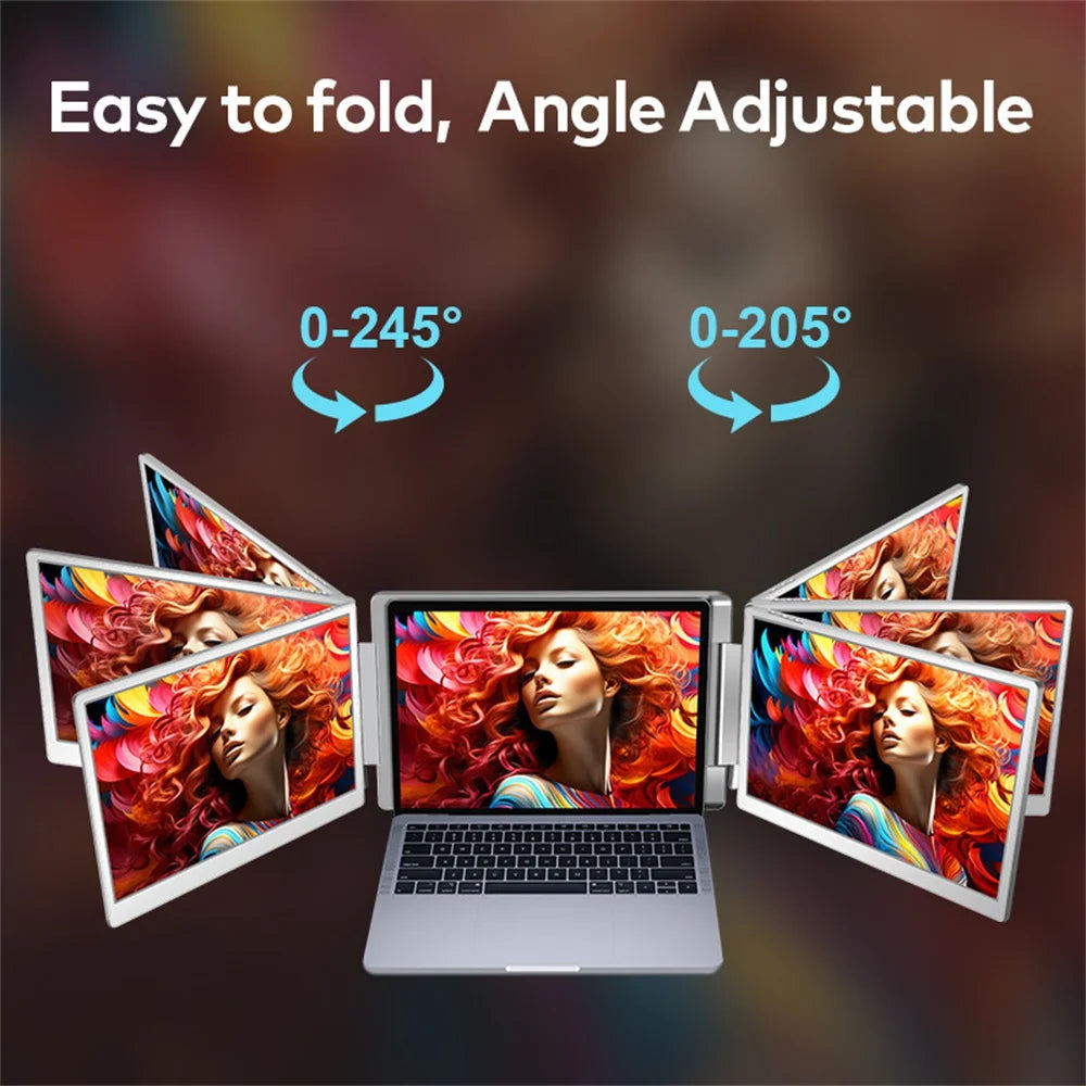 16" FHD IPS Gaming Series Portable LCD Backlit Monitor High-Definition Dual Triple Screen Extender for Productivity Visture