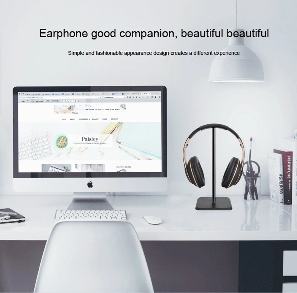 New Headset Stand Detachable Headphone Holder Gaming Headset Bracket Universal Aluminum Alloy Earphone Display Rack Hanger