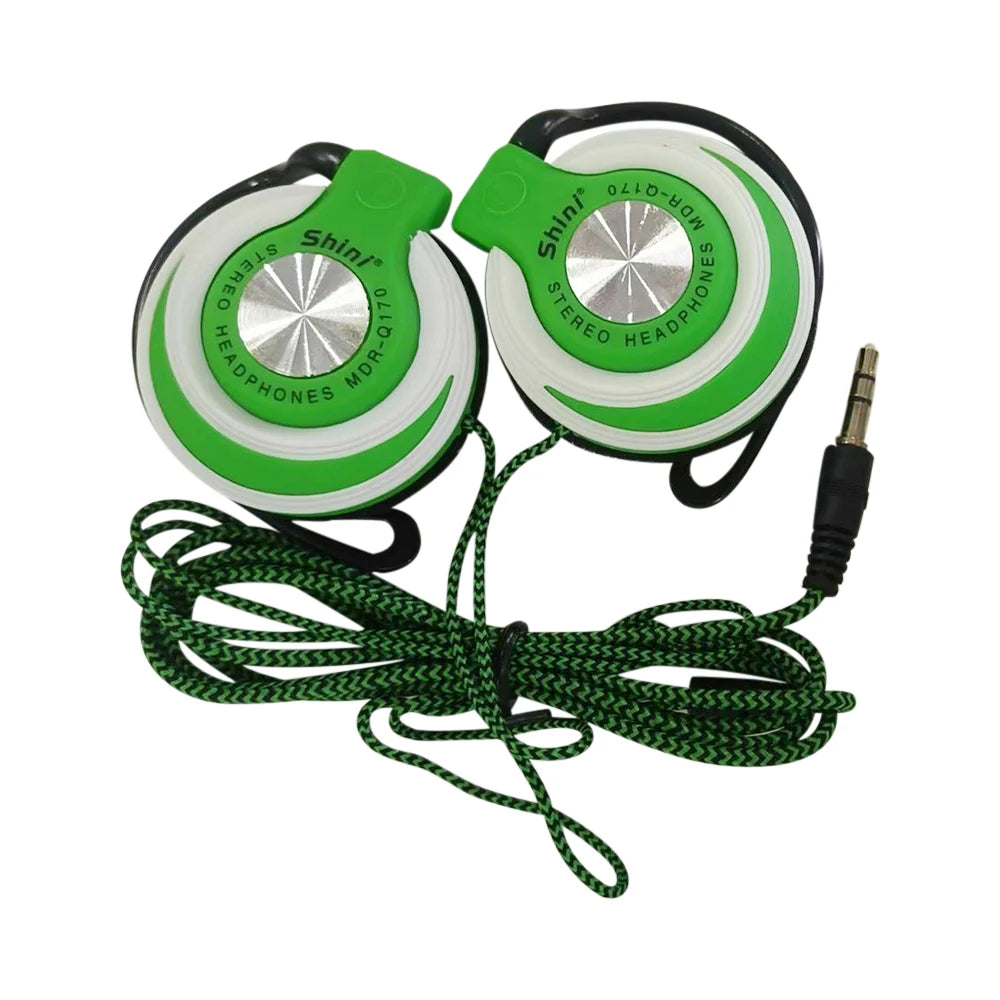 3.5mm Wired Headphones HIFI Heavy Bass Headset Over-ear Adjustable Ear Hook Earphones Music Headset For Mp3/MP4 Phone