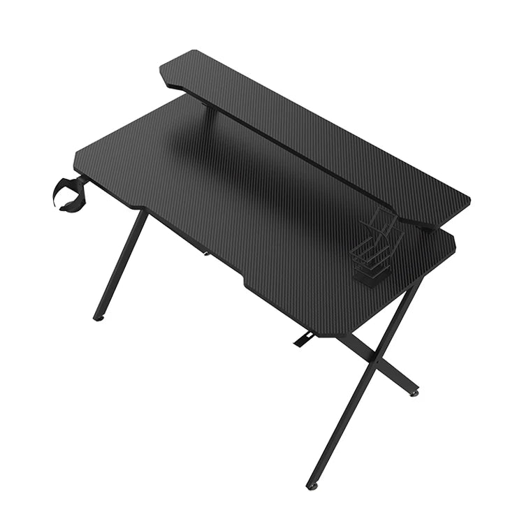Computer Gaming Table With Monitor Stand Pc E-sports Gamer Desk With Shelf Cool Black Gaming Desk