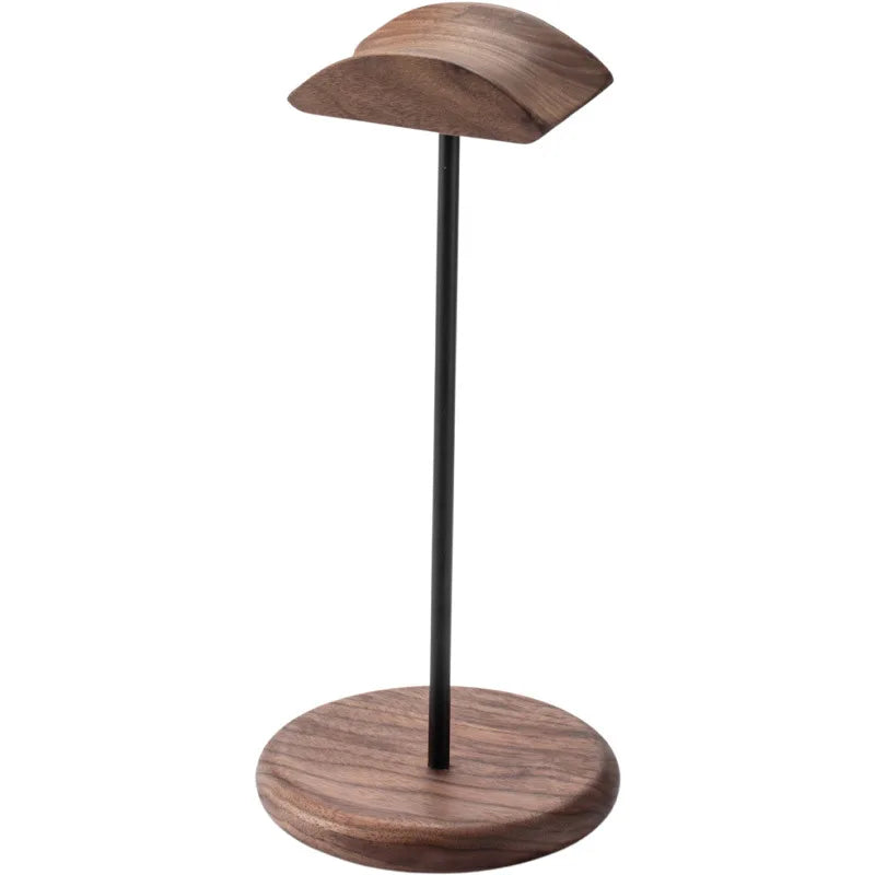 Solid Wood Headset Stand Computer Desk Monitor Headset Changer Desk Edge Walnut Headset Stand Holder Universal
