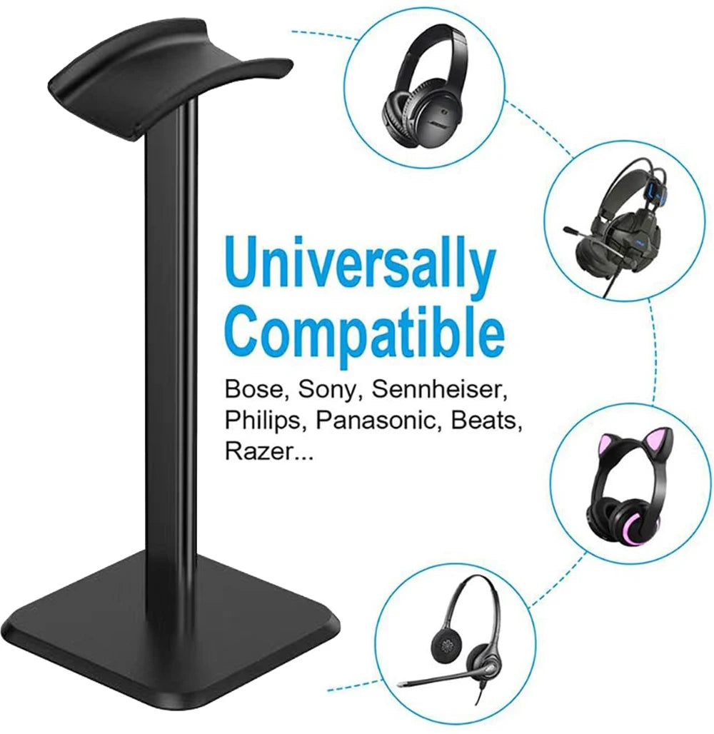 New Headset Stand Detachable Headphone Holder Gaming Headset Bracket Universal Aluminum Alloy Earphone Display Rack Hanger