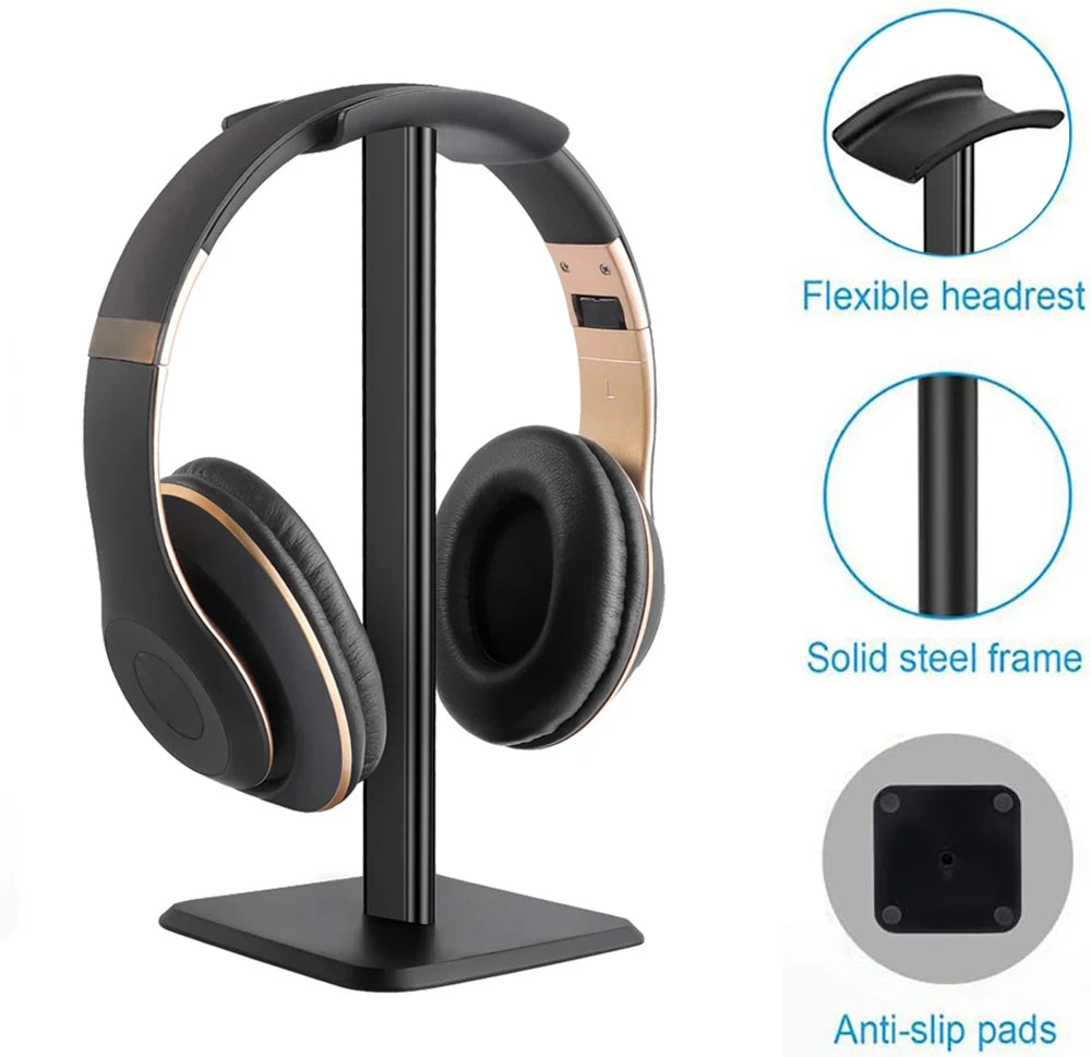New Headset Stand Detachable Headphone Holder Gaming Headset Bracket Universal Aluminum Alloy Earphone Display Rack Hanger