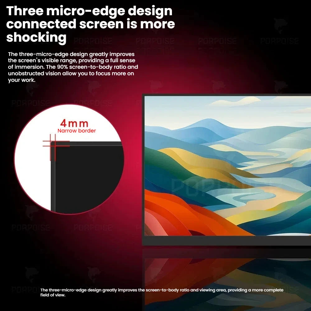 17.3" 4K Portable Monitor 144Hz, Dual HDMI for Computer Laptop/PS4/Mobile, HDR Gaming Screen with USB-C Power Supply