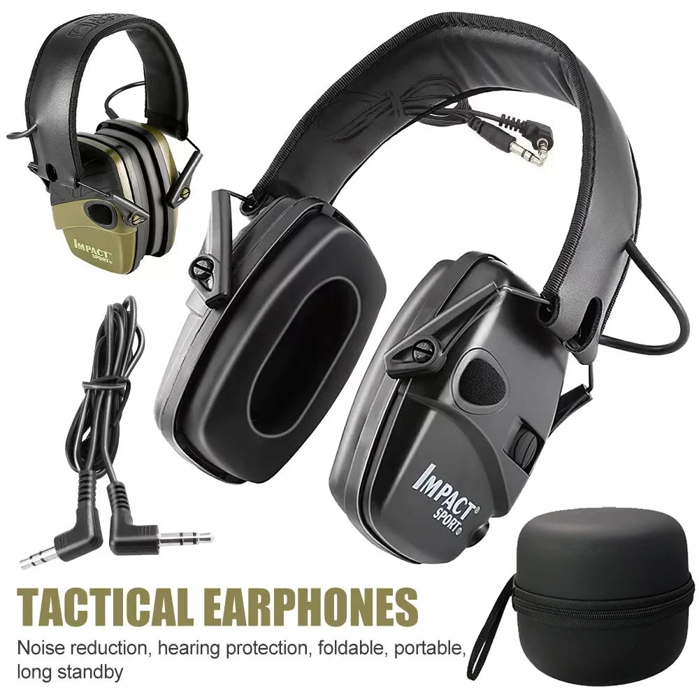 New Electronic Shooting Headset Headphones for Hearing Protection Ear Protect Noise Reduction Active Hunting Tactical Earmuff